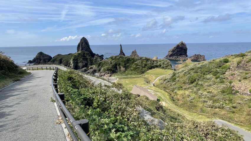 国賀海岸の駐車場からの景色